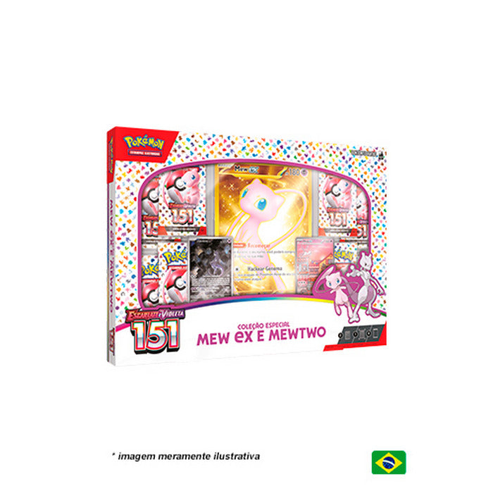 Caixa Coleção Especial - 151 - Mew ex e Mewtwo -MENOS 10% DA LIGA!!!