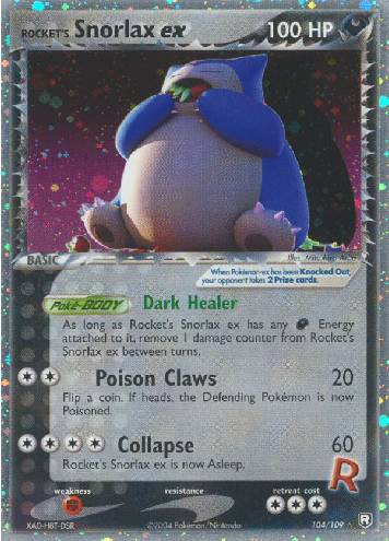 Rockets Snorlax ex (104/109) [HP]