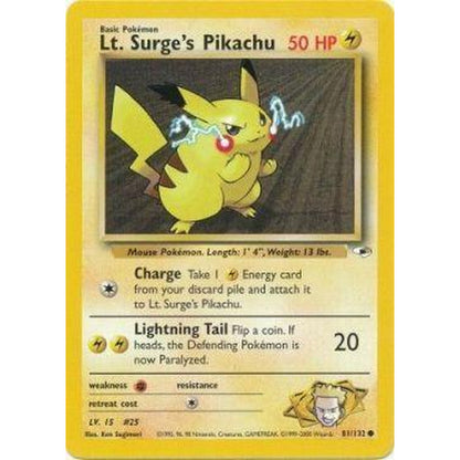 Pikachu do Cap. Surge (81/132) [PSA-8]