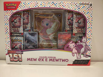 Caixa Coleção Especial -151- Mew ex e Mewtwo - MENOS 20% DA LIGA!!
